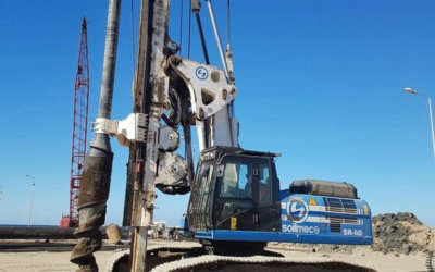 SR60 Working with Displacement Pile Technology in portsaid (Egypt) by EGYDRILL GROUND ENGINEERING